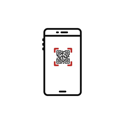 QR code on mobile phone